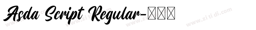 Asda Script Regular字体转换
